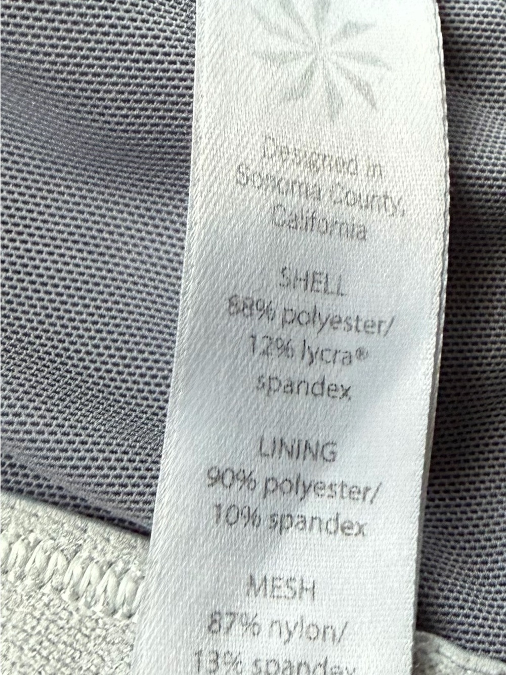 Athleta Gray Performance Sports Bra workout active wear size Small no padding - Picture 7 of 7